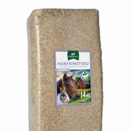 Hanfeinstreu "Lavendel" -  140 Liter - Saugstark, natürlich & duftend für Kleintiere