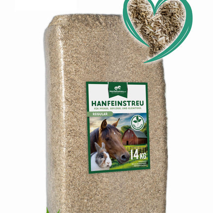 Hanfeinstreu Regular -  140 Liter - Natürlich, saugstark & hygienisch für Pferde