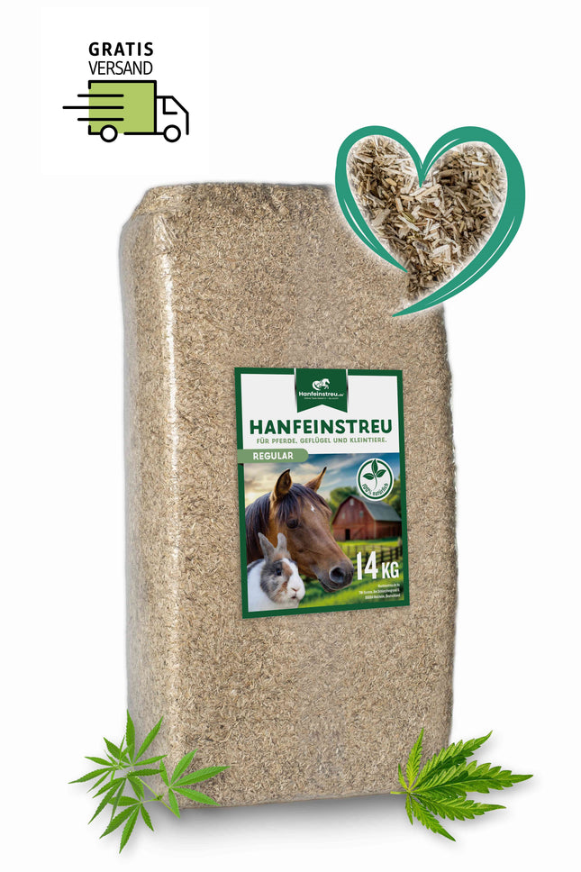 Hanfeinstreu Regular -  140 Liter - Natürlich, saugstark & hygienisch für Hühner