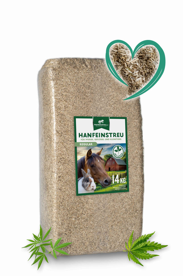 Hanfeinstreu "Regular" - Palette mit 30 Ballen a 140 Liter - Natürlich, saugstark & hygienisch für Pferde, Hühner, Kleintiere
