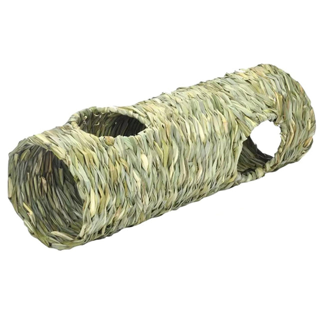 XXL Grasröhre mit mehreren Öffnungen – 51 x 25 x 25 cm – natürlicher Spiel- & Rückzugsort für Nager