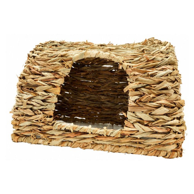 Grashaus für Nager – 40 x 28 x 26 cm – natürlicher Rückzugsort & Knabberhaus aus Gras