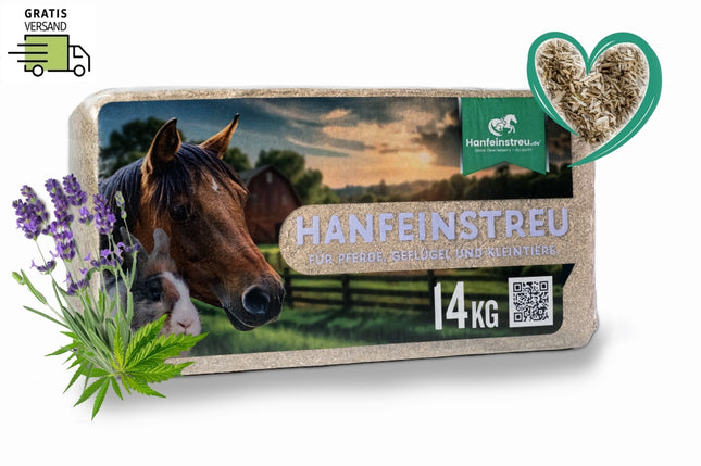 Hanfeinstreu "Lavendel" -  140 Liter - Saugstark, natürlich & duftend für Kleintiere