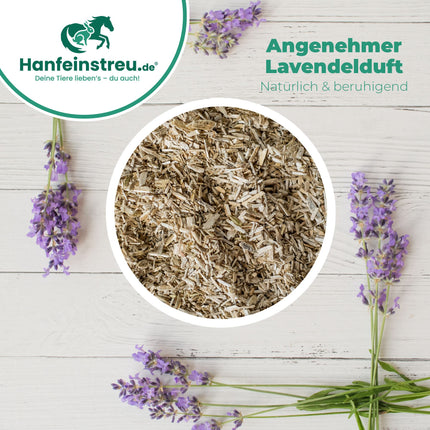 Hanfeinstreu "Lavendel" -  100 Liter - Saugstark, natürlich & duftend für Hühner