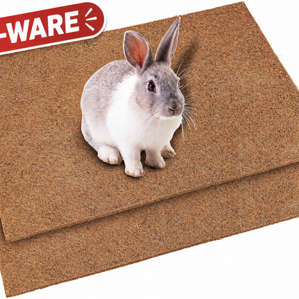 B-Ware - Nagerteppich aus Kokosfasern, 60 x 40cm, extra dick und rutschfest, für alle Kleintiere, Nagermatte Nager-Teppich Bodenabdeckung