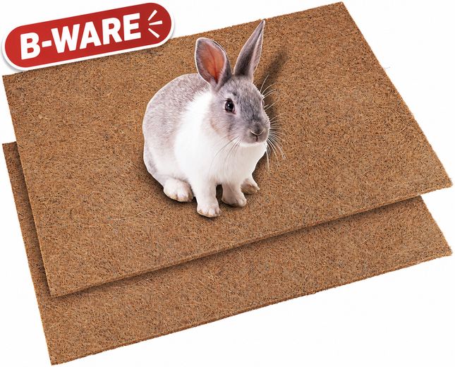 B-Ware - Nagerteppich aus Kokosfasern, 60 x 40cm, extra dick und rutschfest, für alle Kleintiere, Nagermatte Nager-Teppich Bodenabdeckung