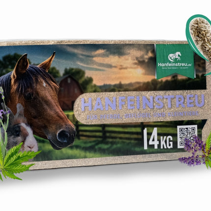 Hanfeinstreu "Lavendel" -  140 Liter - Saugstark, natürlich & duftend für Pferde