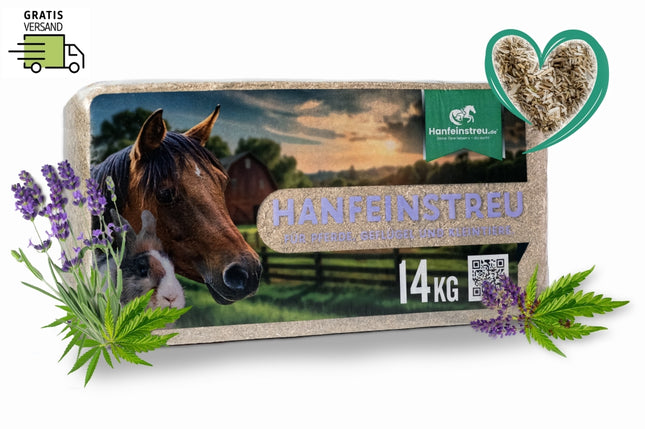Hanfeinstreu "Lavendel" -  140 Liter - Saugstark, natürlich & duftend für Hühner