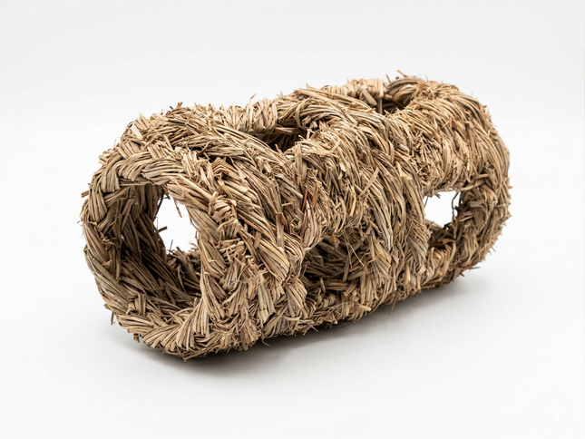 Kleiner Nagertunnel aus Gras, Nagerhöhle mit mehreren Eingängen