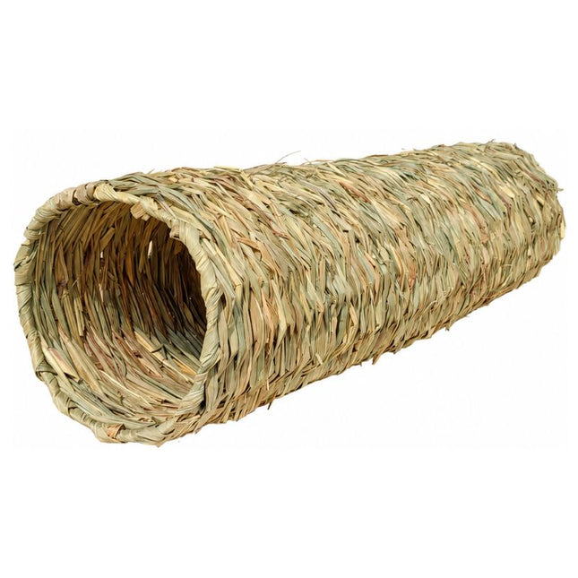 XXL Grastunnel für Nager – 65 x 18 x 18 cm – natürlicher Spieltunnel & Rückzugsort aus Gras