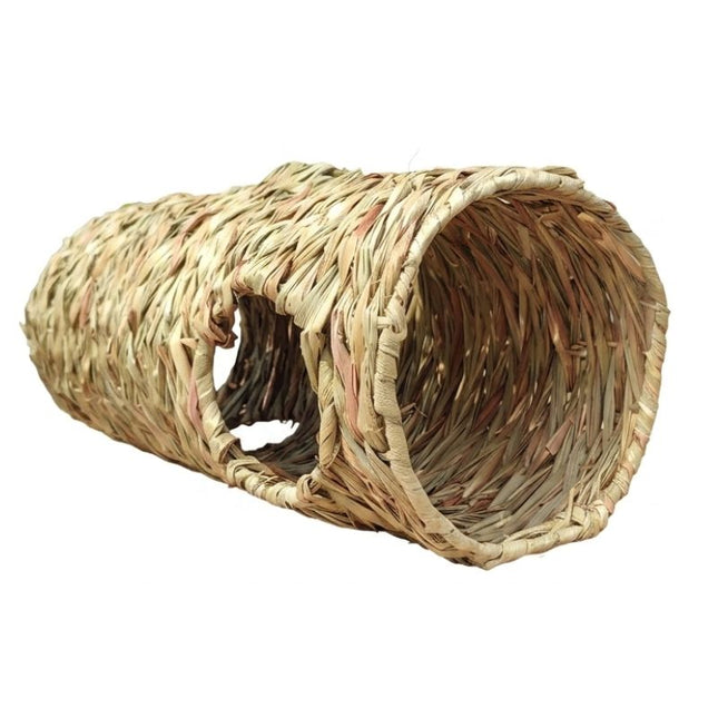 XXL Grasröhre mit mehreren Öffnungen – 51 x 22 x 22 cm – natürlicher Spiel- & Rückzugsort für Nager