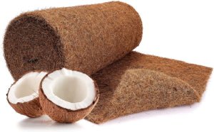 Coconut mat made of 100% coconut fibers - 100cm x 5m roll rodent carpet with natural latex - natural product by the meter 