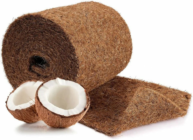 Coconut mat made of 100% coconut fibers - 25cm x 5m roll rodent carpet with natural latex - natural product sold by the meter 