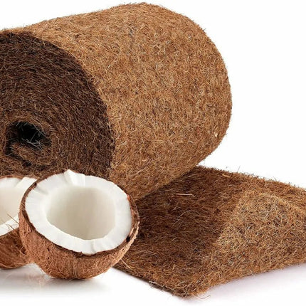 Coconut mat made of 100% coconut fibers - 25cm x 5m roll rodent carpet without latex - natural product by the meter 