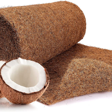 Coconut mat made of 100% coconut fibers - 50cm x 5m roll rodent carpet with natural latex - natural product sold by the meter 