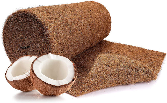 Coconut mat made of 100% coconut fibers - 50cm x 5m roll rodent carpet with natural latex - natural product sold by the meter 