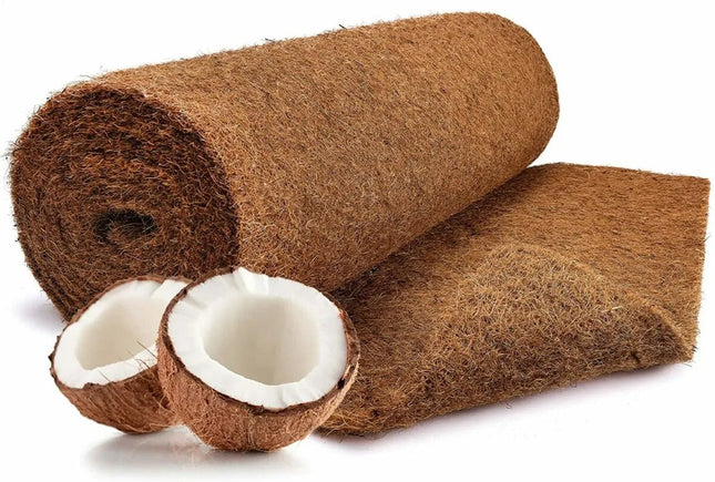 Coconut mat made of 100% coconut fibers - 75cm x 5m roll rodent carpet without latex - natural product by the meter 