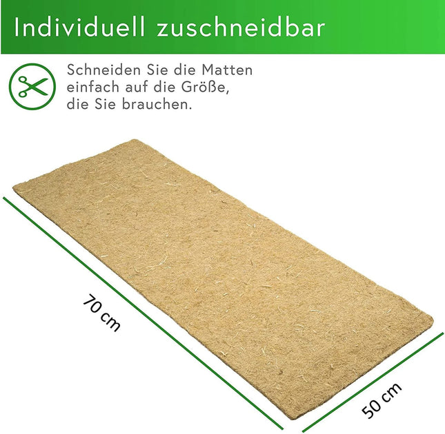 Rodent carpet made from 100% hemp, 70cm x 50cm, 5mm thick 