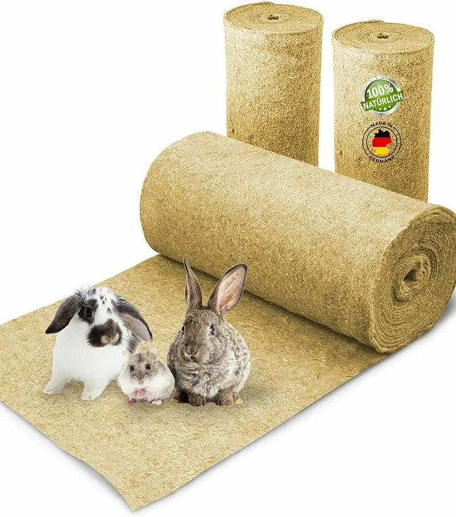 Rodent carpet made of 100% hemp on a roll of 10m length, 100cm width, 5mm thick