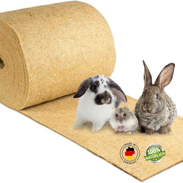 Rodent carpet made of 100% hemp on a roll of 15m length, 40cm width, 10mm thick