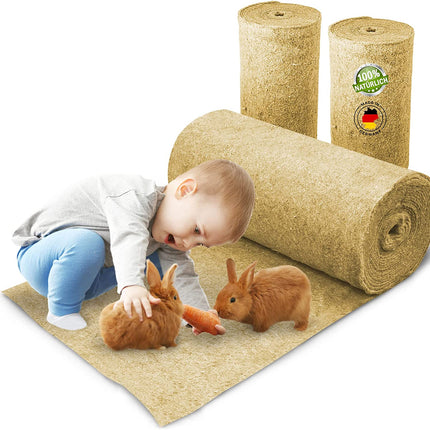 Rodent carpet made of 100% hemp on a roll, 5m long, 40cm wide, 5mm thick 