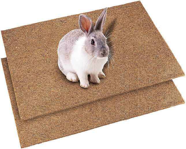 Rodent carpet made of coconut fibers, 60 x 40 cm, extra thick and non-slip, for all small animals, rodent mat rodent carpet floor covering 