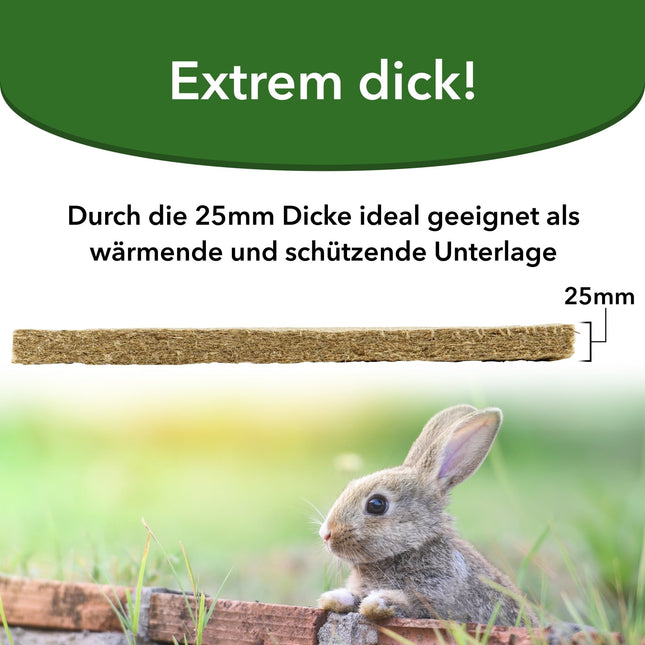 Nagerteppich "Outdoor" aus Hanf, 40 x 40cm, 25mm dick, beidseitig mit Naturlatex - Nagerteppich.de -